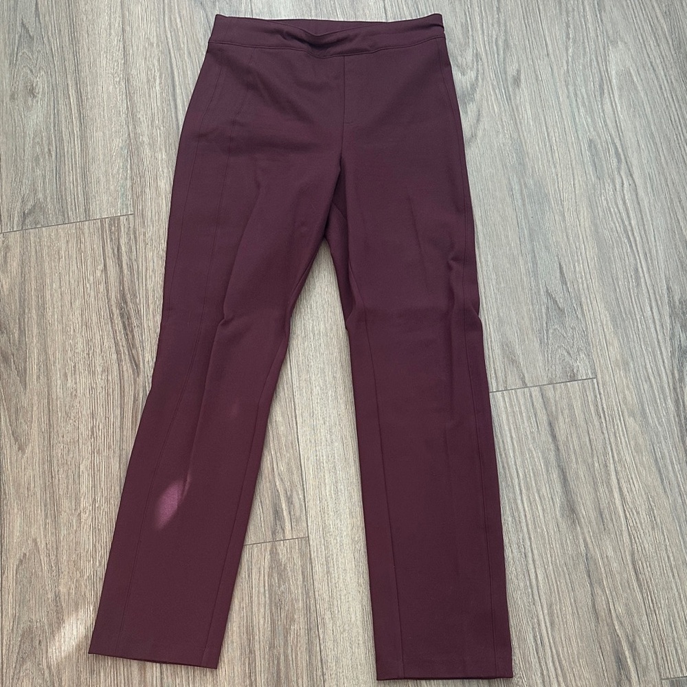 SPANX Burgundy Straight Leg Pants